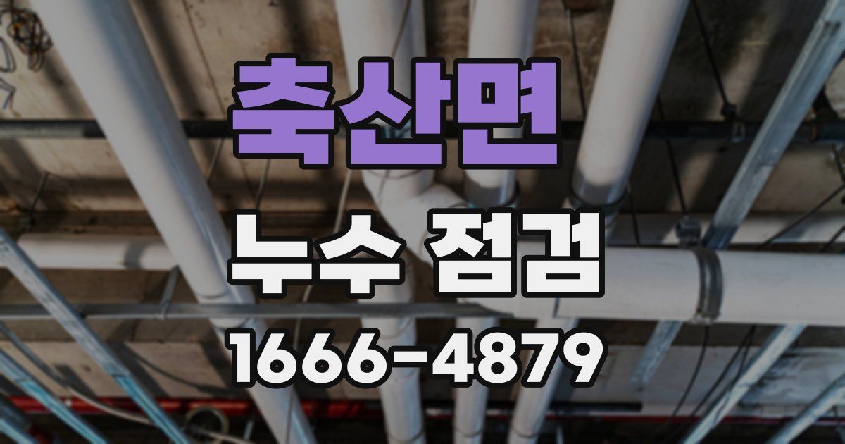 축산면 누수 점검
