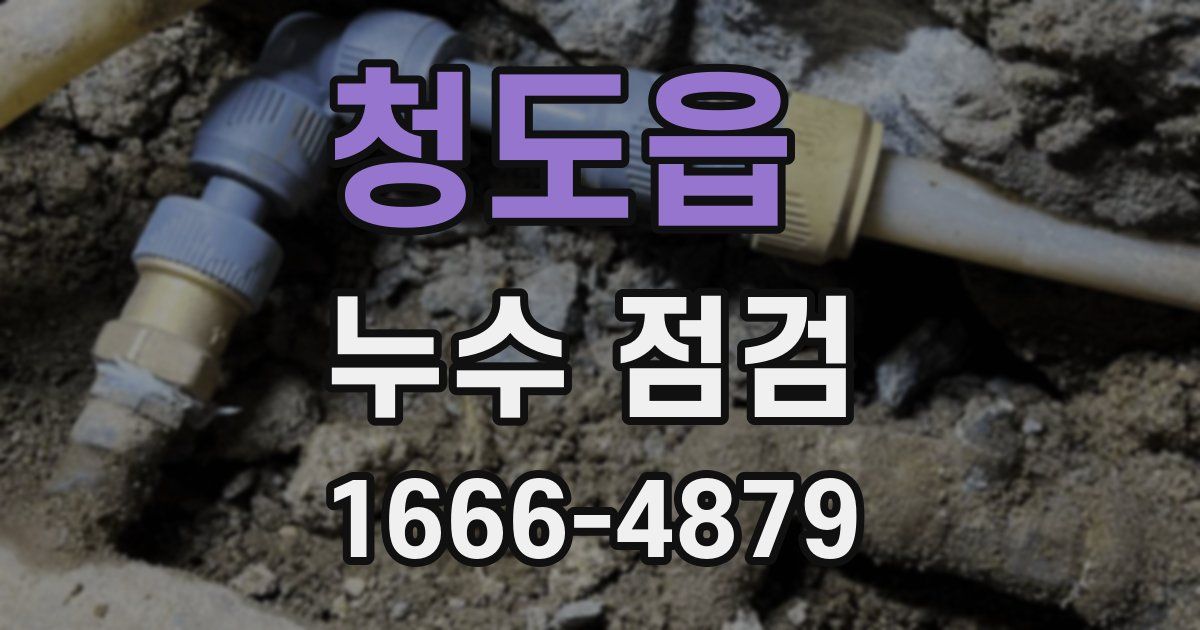 청도읍 누수 점검