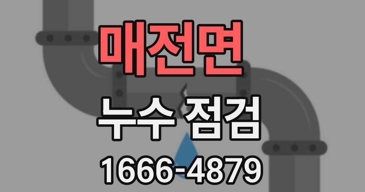 매전면 누수 점검