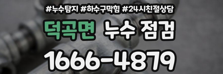 덕곡면 누수 점검