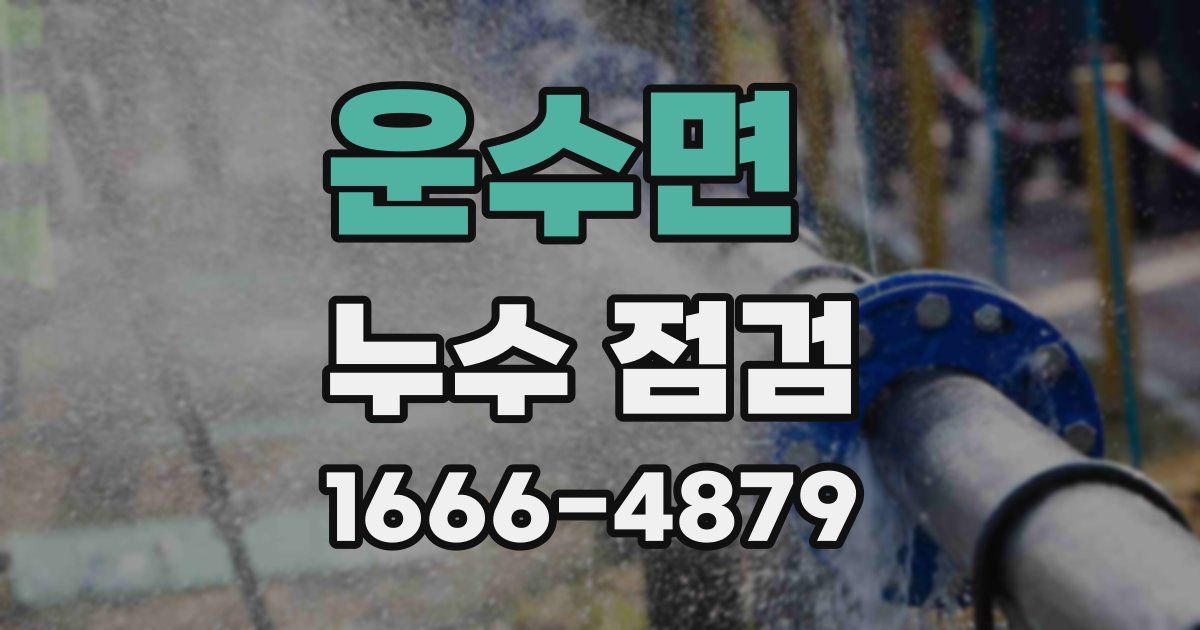 운수면 누수 점검