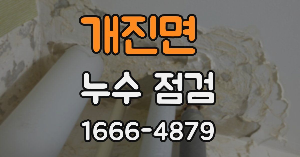 개진면 누수 점검