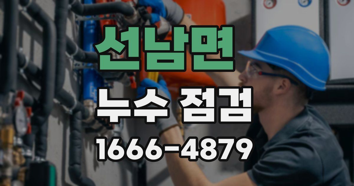 선남면 누수 점검