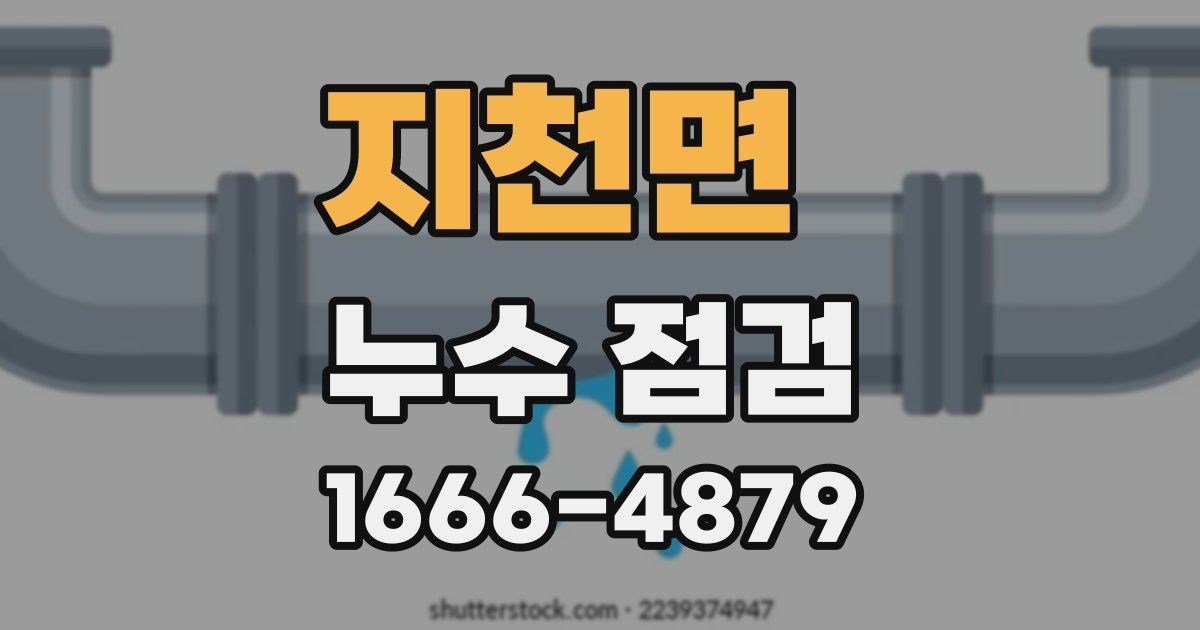 지천면 누수 점검