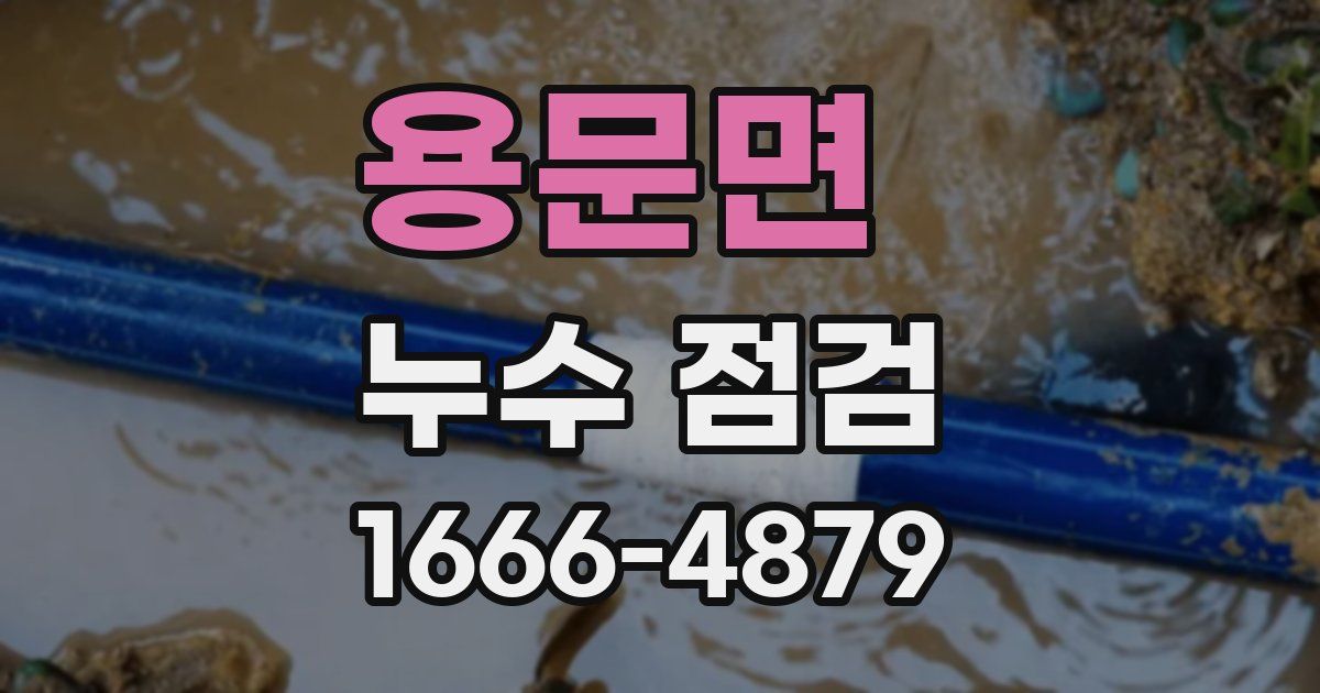 용문면 누수 점검