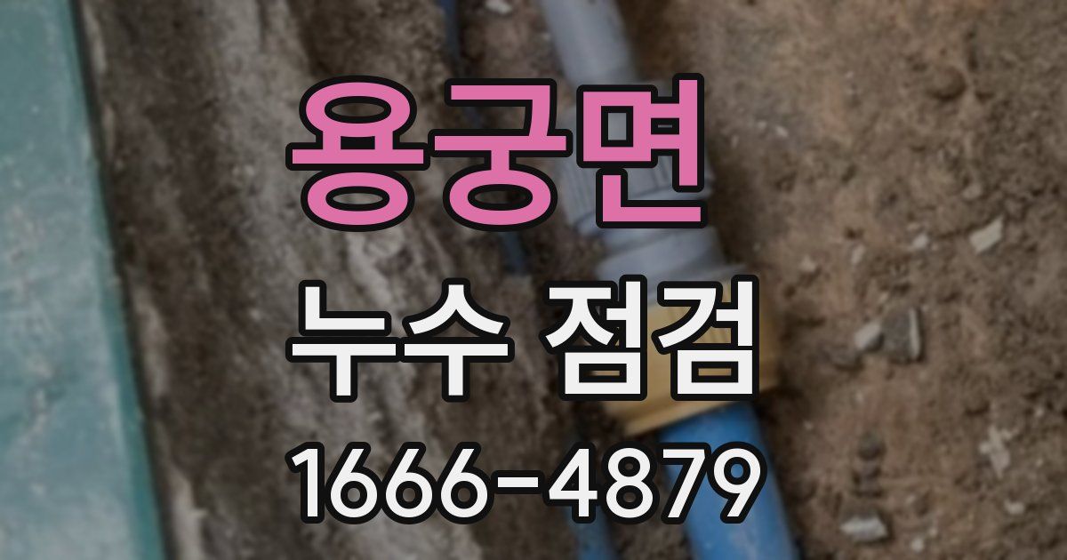 용궁면 누수 점검