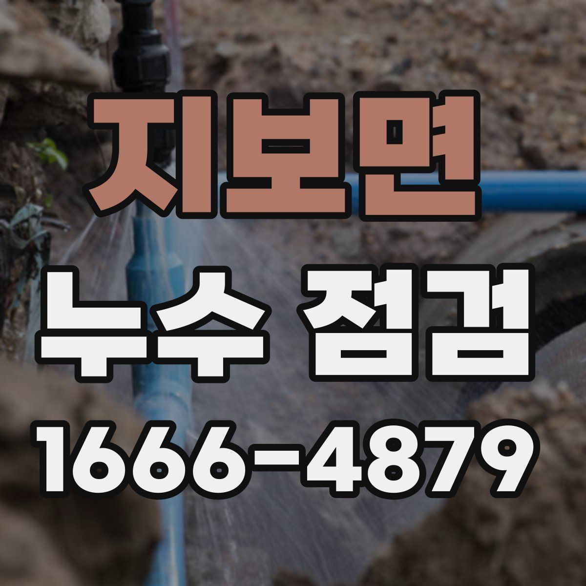 지보면 누수 점검