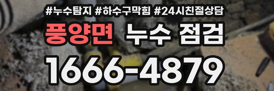 풍양면 누수 점검