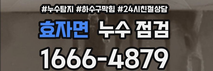 효자면 누수 점검