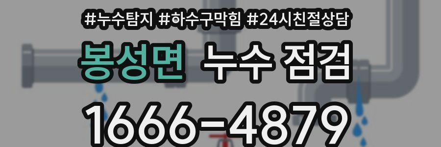 봉성면 누수 점검