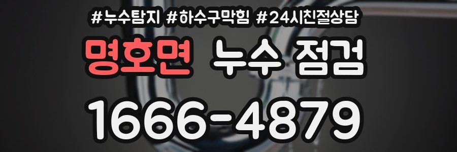 명호면 누수 점검