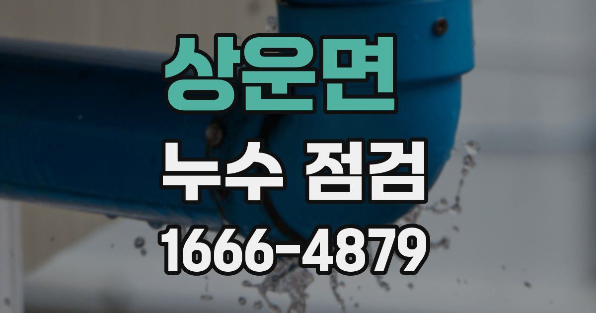 상운면 누수 점검