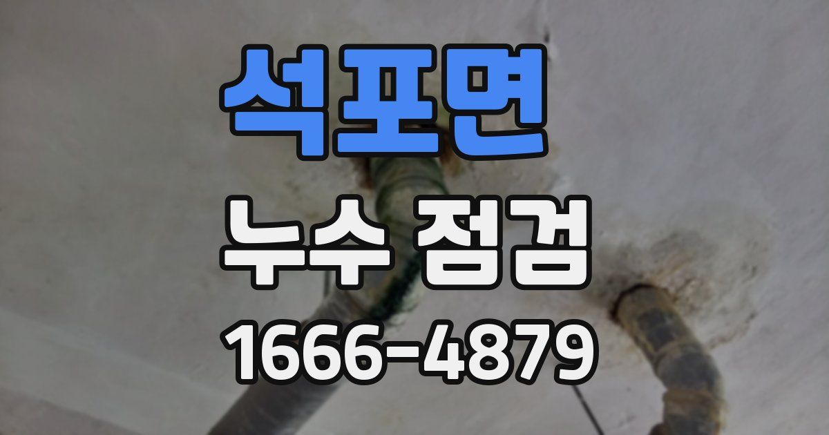 석포면 누수 점검
