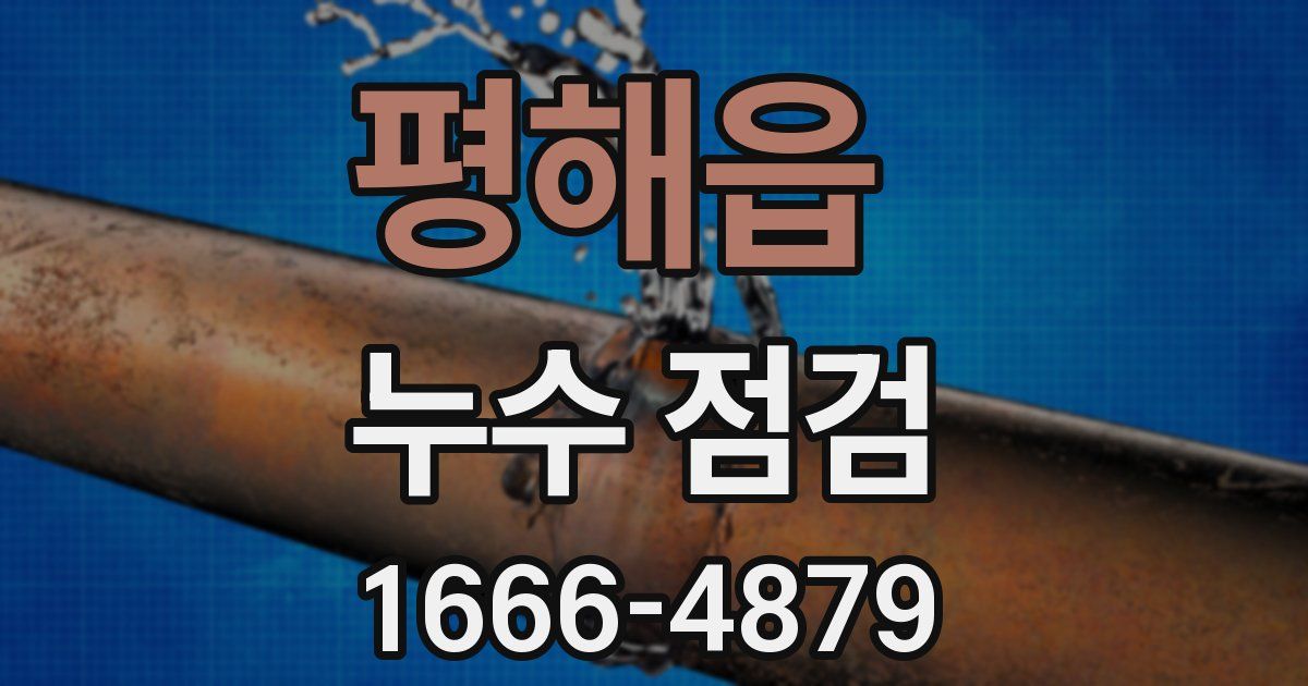 평해읍 누수 점검