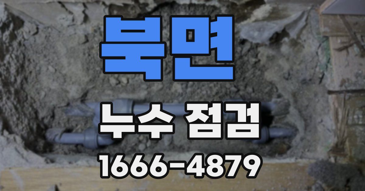 북면 누수 점검