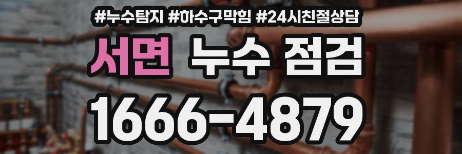 서면 누수 점검