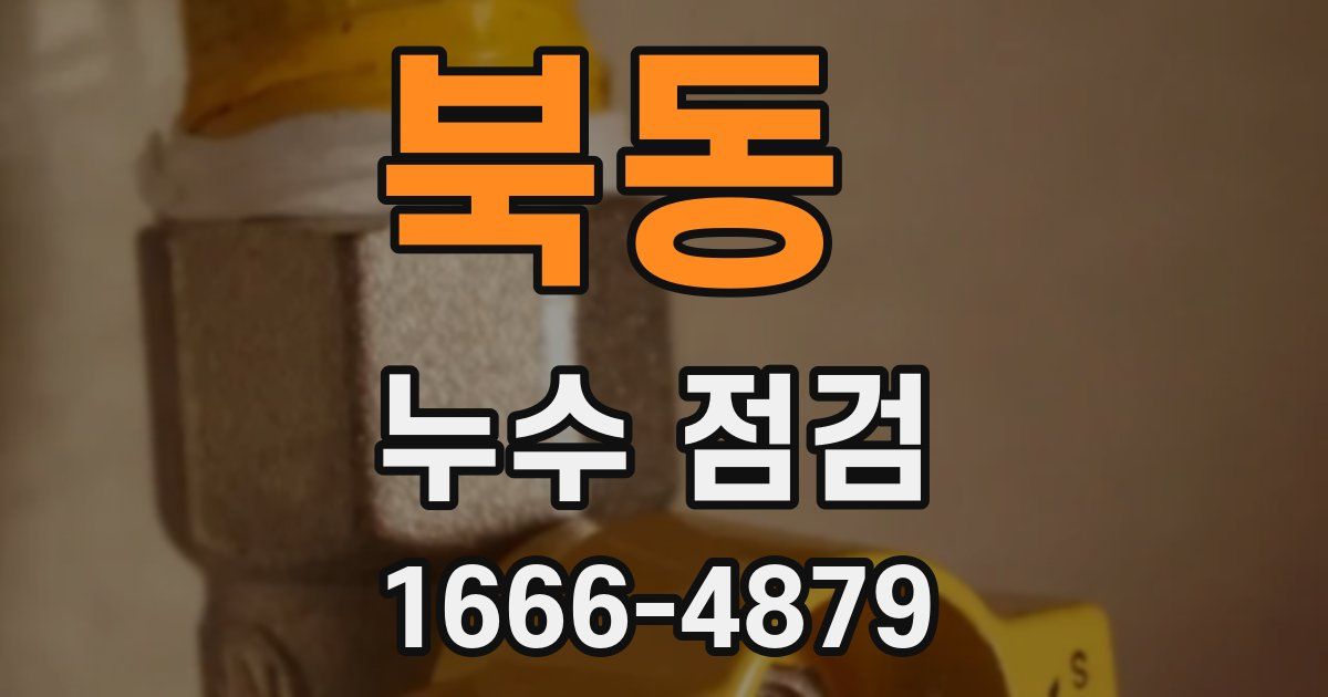북동 누수 점검