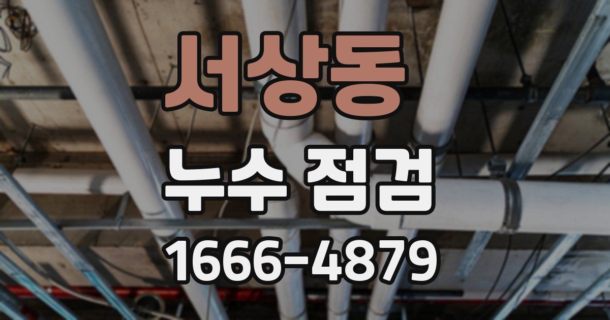서상동 누수 점검