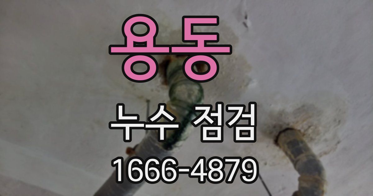 용동 누수 점검
