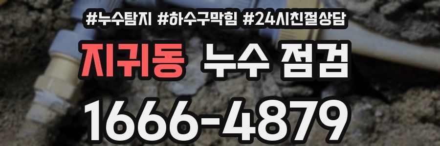 지귀동 누수 점검