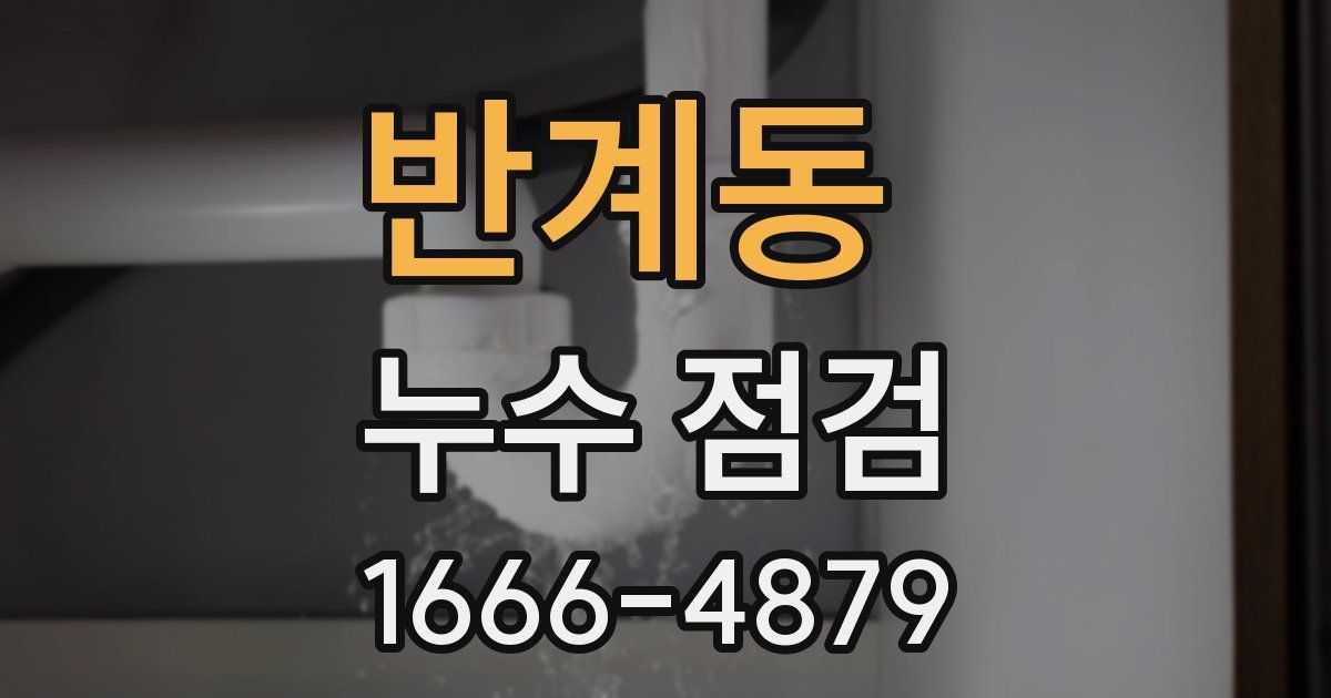 반계동 누수 점검