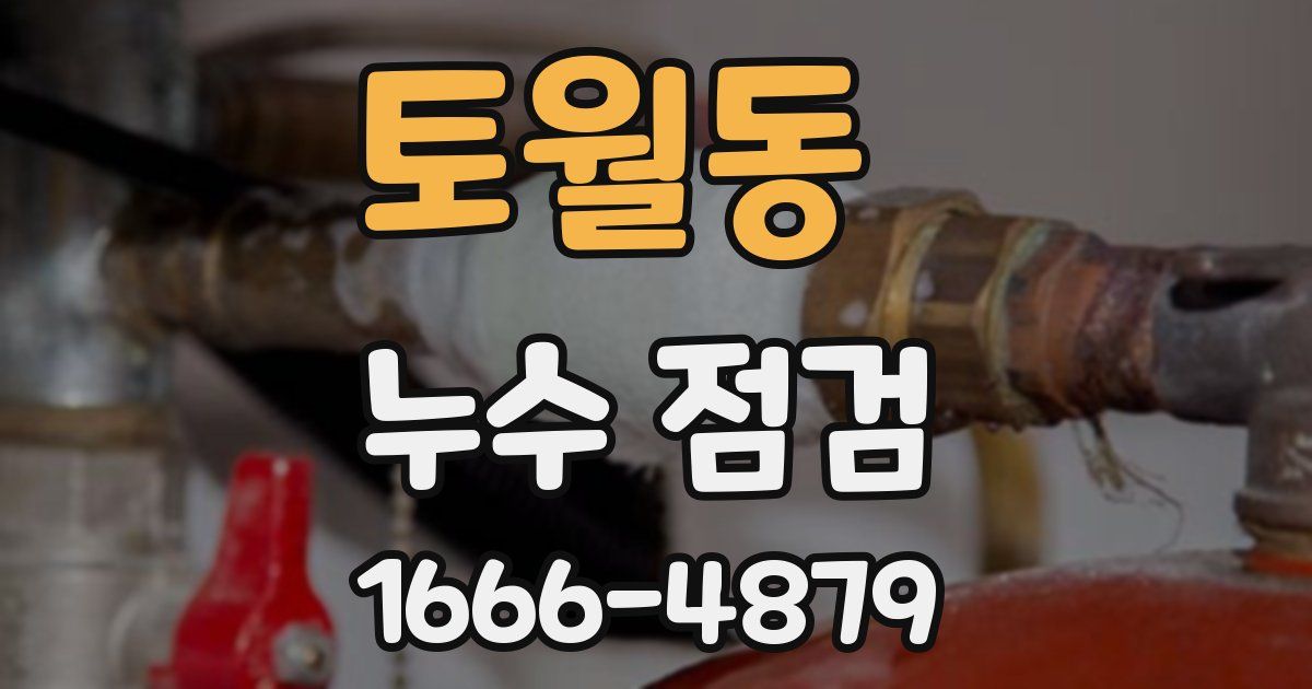 토월동 누수 점검