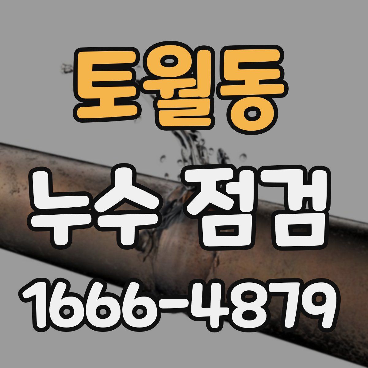토월동 누수 점검