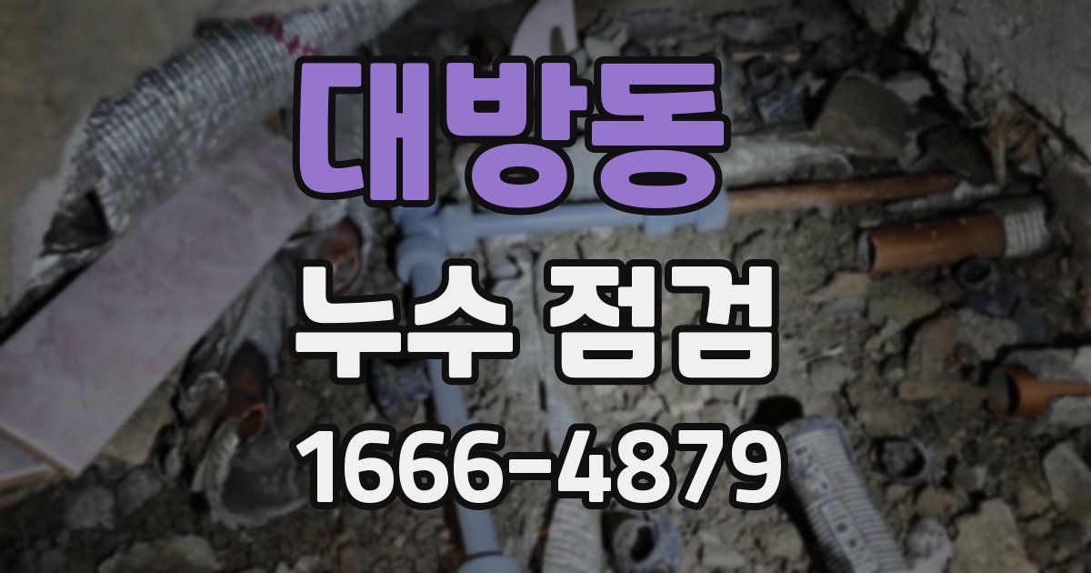 대방동 누수 점검