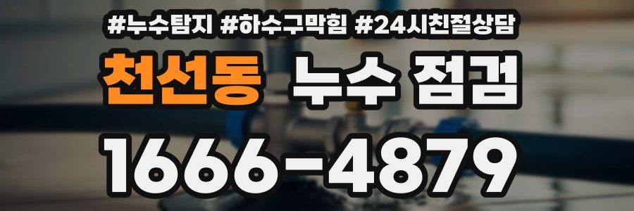 천선동 누수 점검