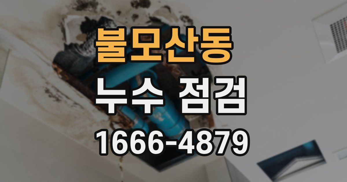 불모산동 누수 점검