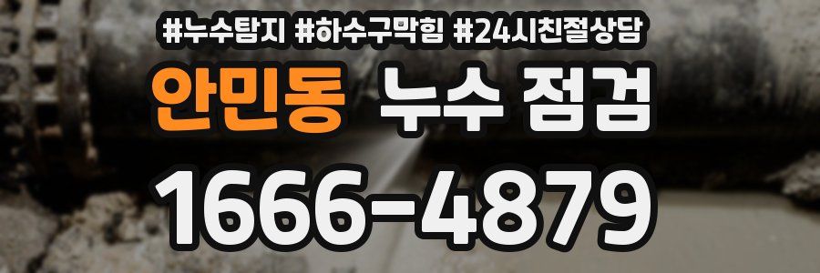 안민동 누수 점검