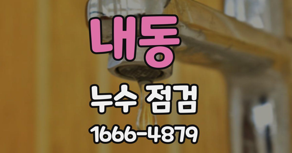 내동 누수 점검