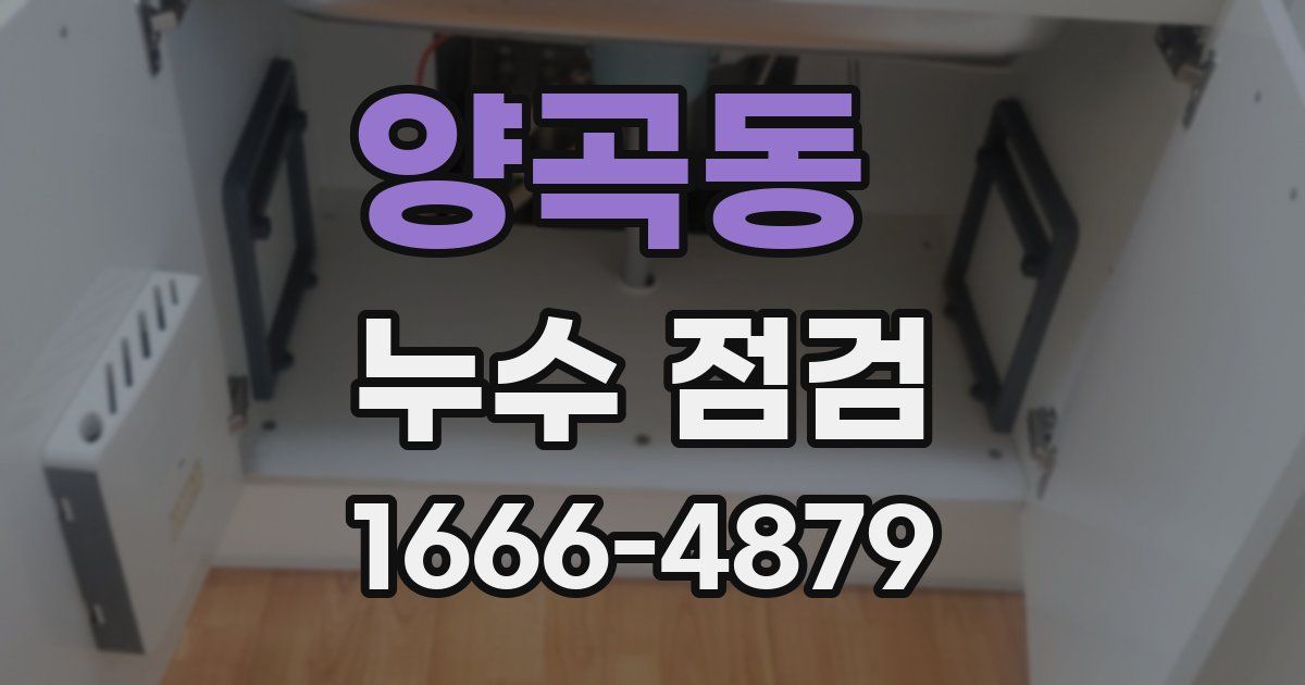 양곡동 누수 점검