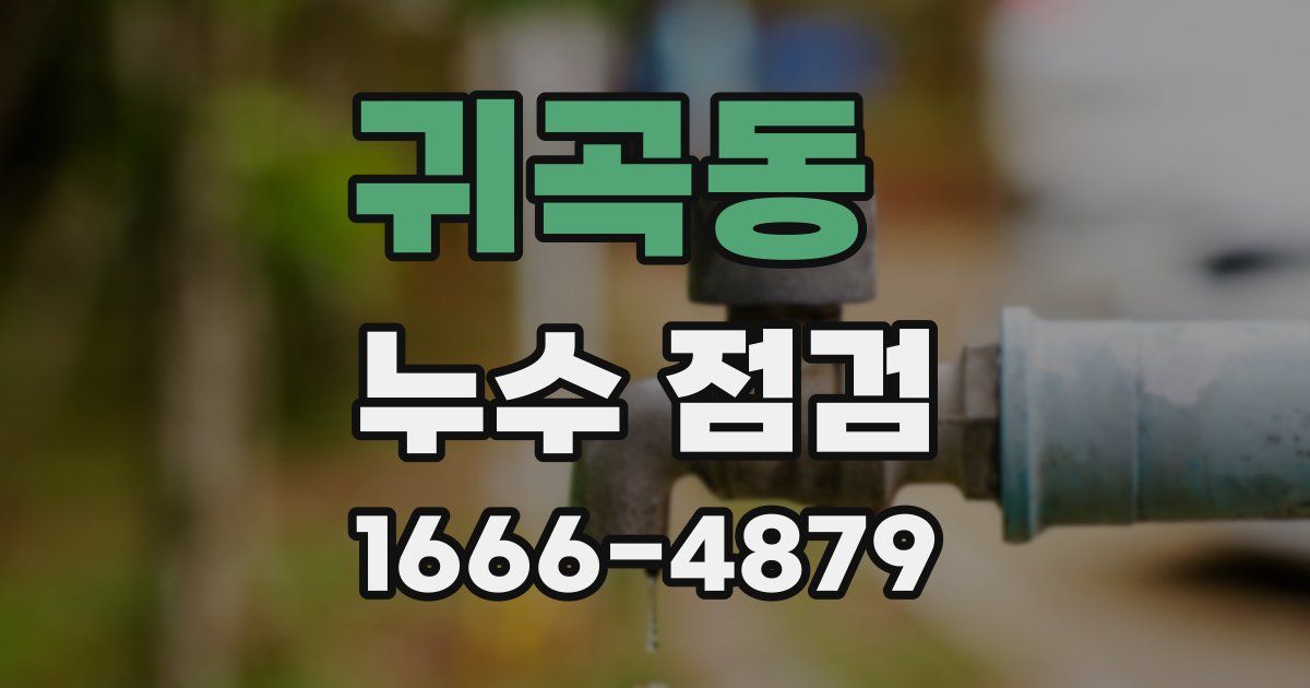 귀곡동 누수 점검