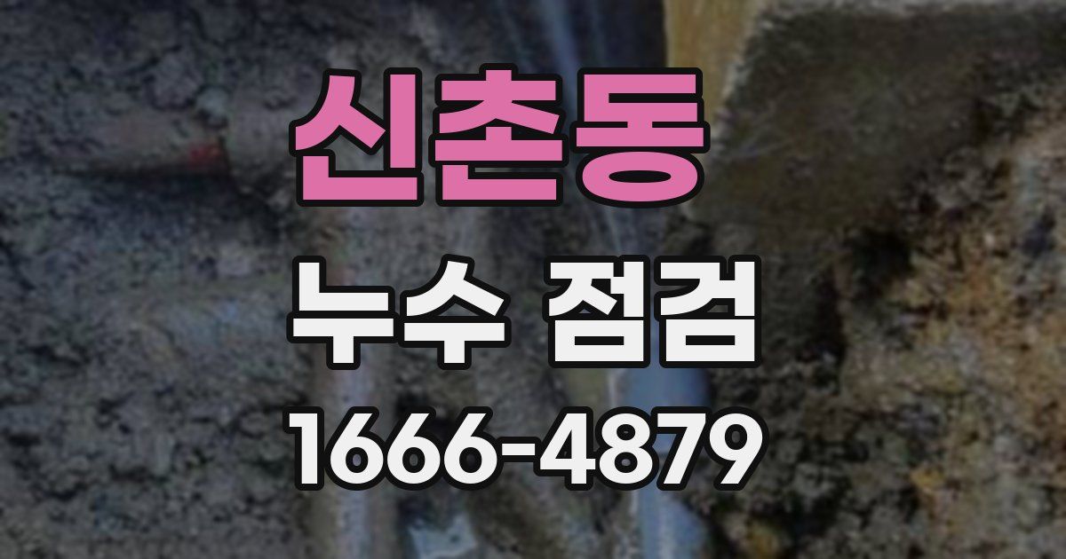 신촌동 누수 점검