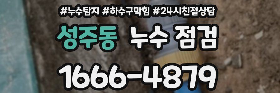 성주동 누수 점검