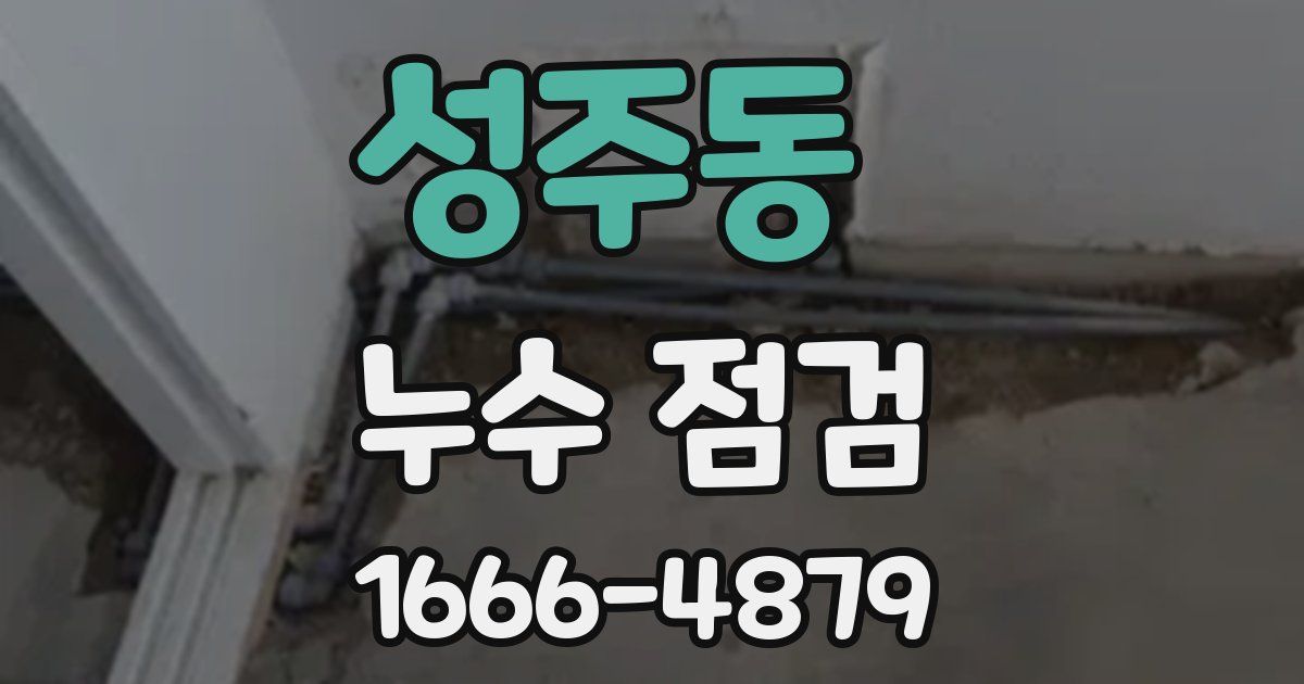 성주동 누수 점검