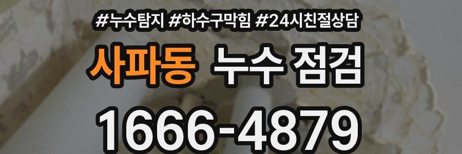 사파동 누수 점검