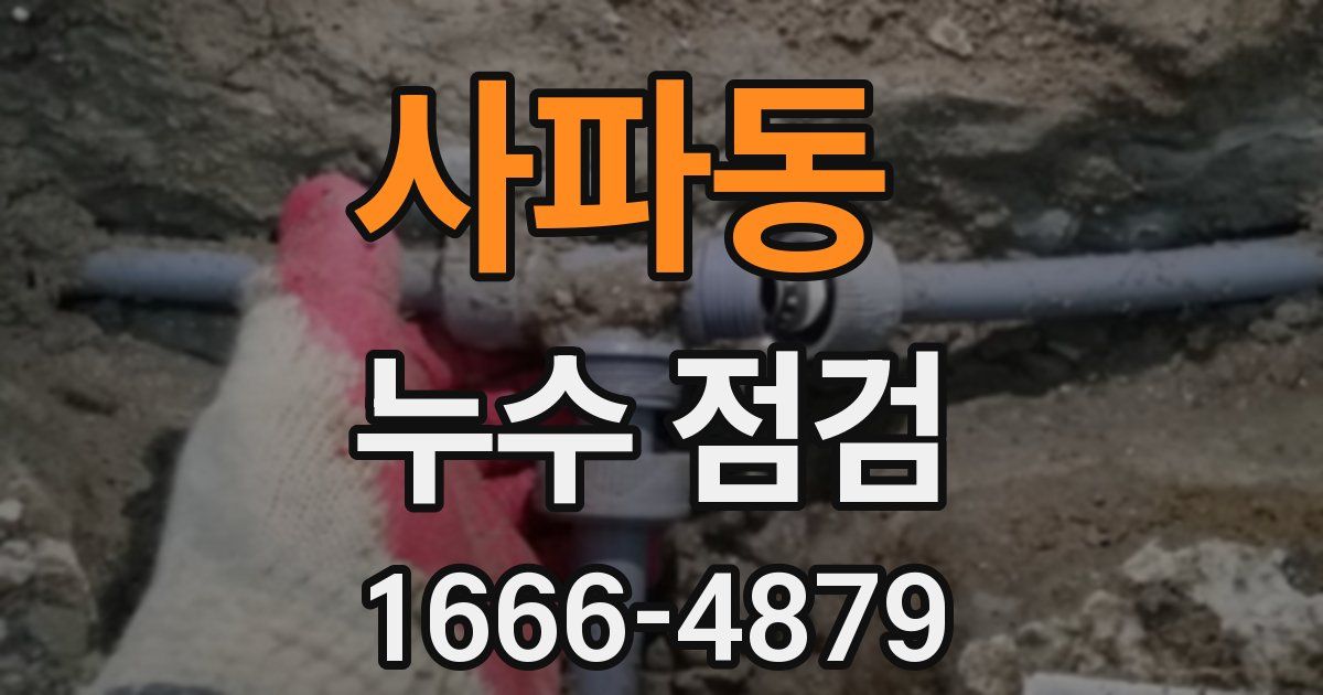 사파동 누수 점검