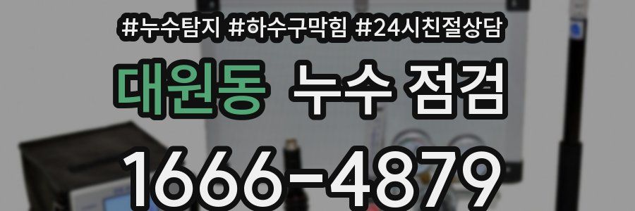 대원동 누수 점검