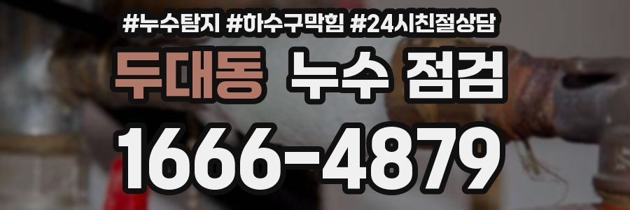 두대동 누수 점검