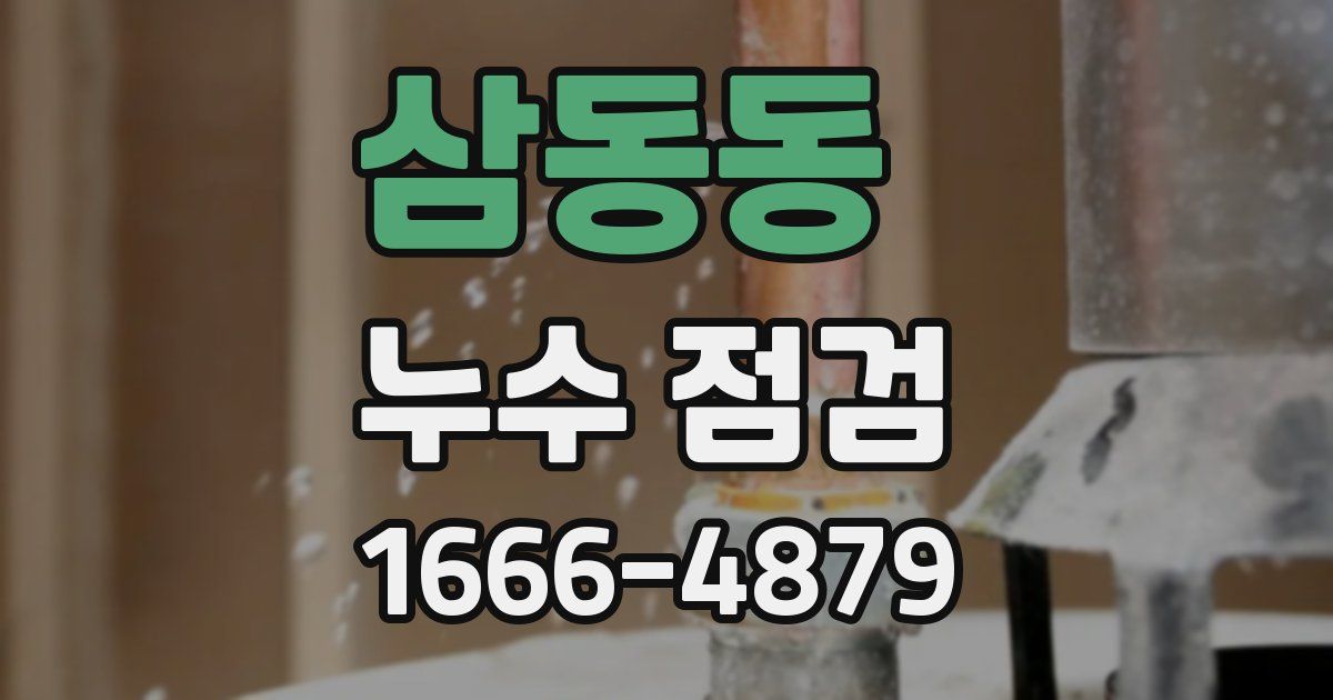 삼동동 누수 점검