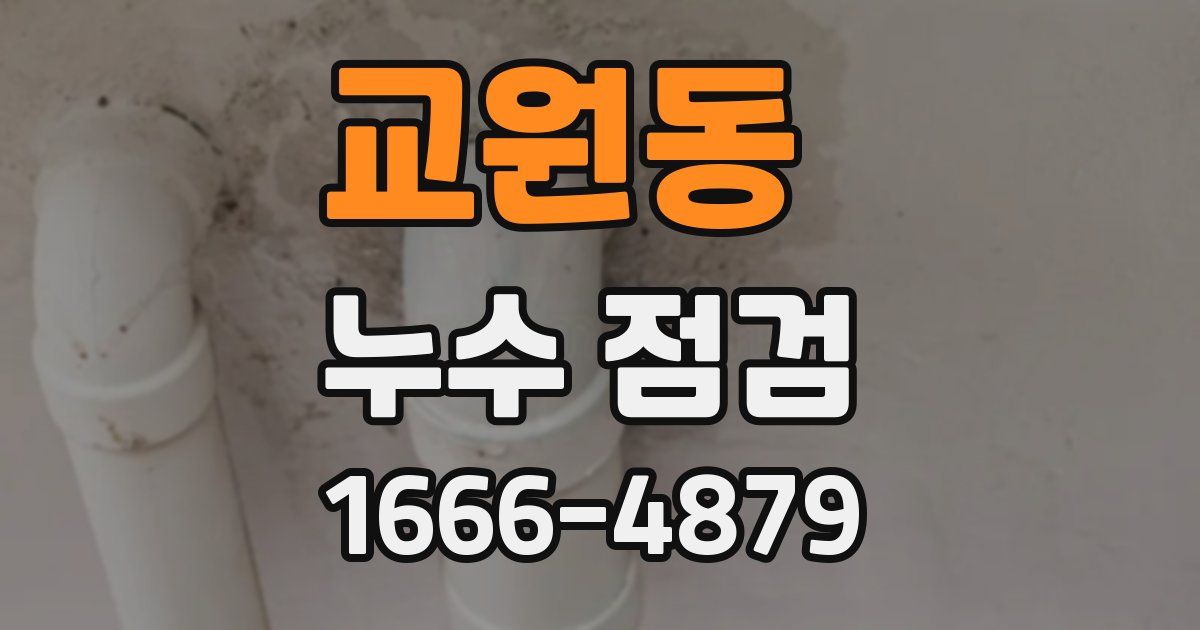 교원동 누수 점검