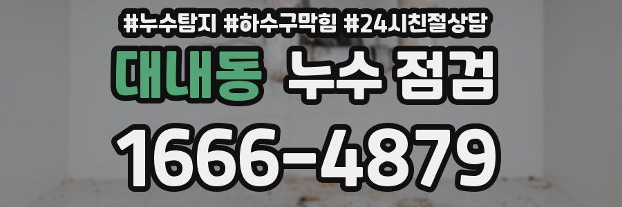 대내동 누수 점검
