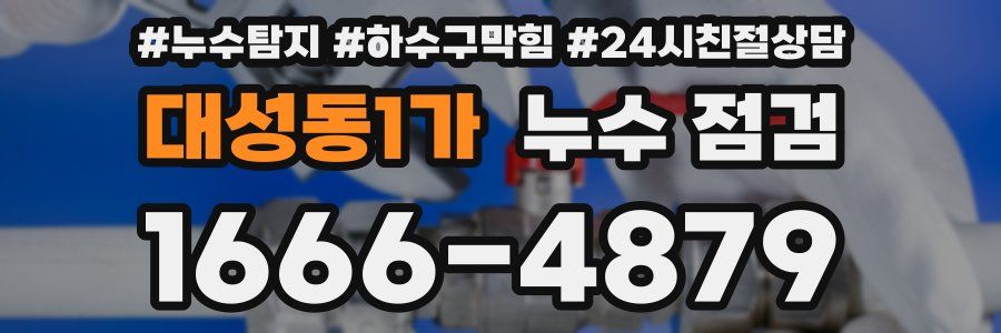 대성동1가 누수 점검