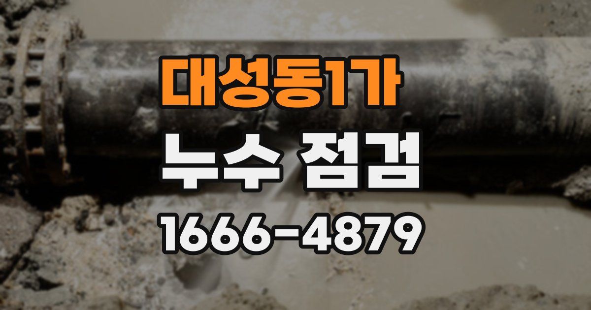 대성동1가 누수 점검