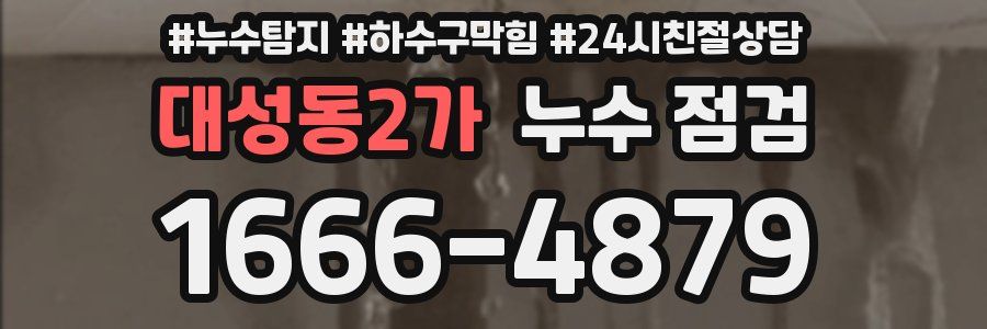 대성동2가 누수 점검