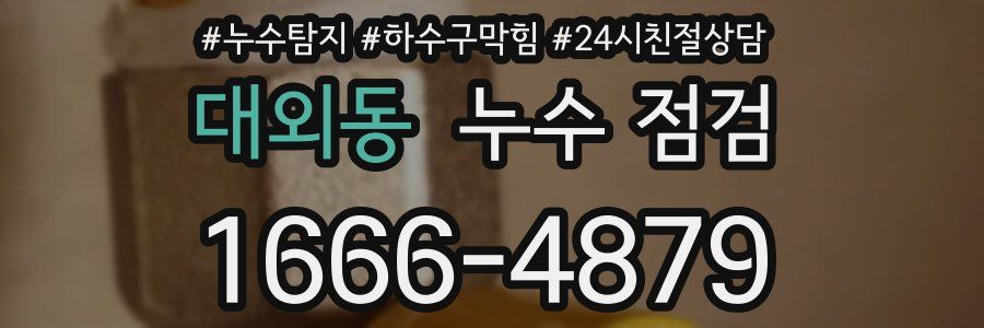 대외동 누수 점검