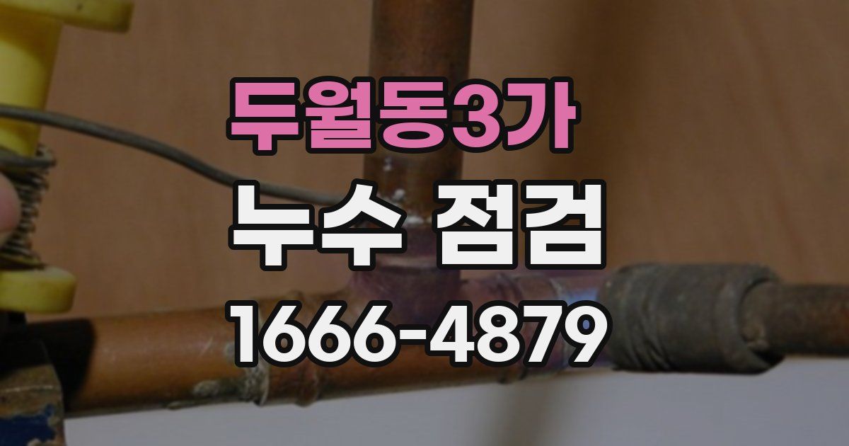 두월동3가 누수 점검