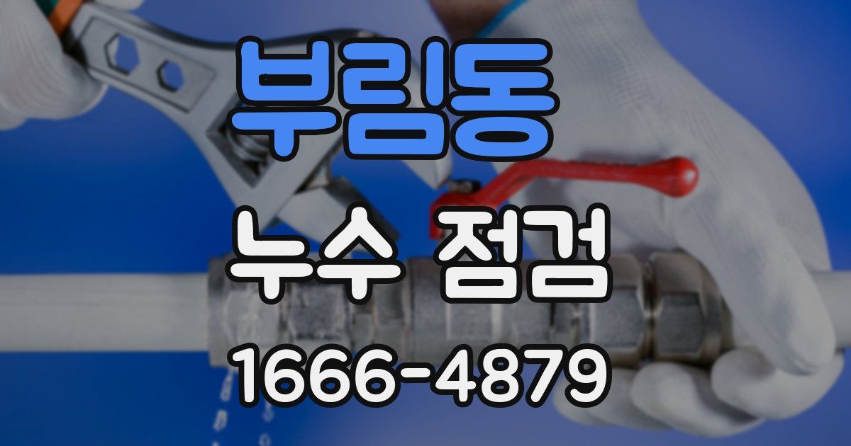 부림동 누수 점검